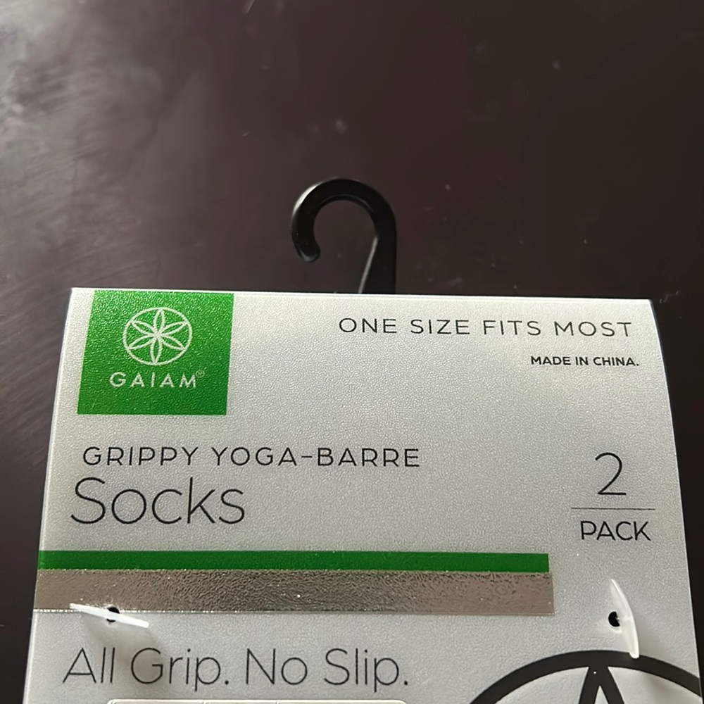 GAIAM Two Pack Grippy Yoga Barre Socks - Brand New with Tags